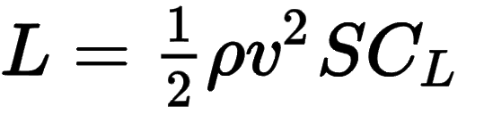 Lift equation aviation diagram
